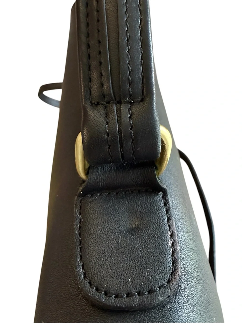 VINTAGE COACH BLACK LEATHER STATION BAG - PRISTINE MINT - AUTHENTIC